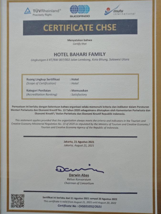 Bahari Family Hotel Bitung Екстер'єр фото